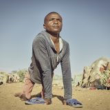 Mekondjo, 29, migrated from Angola to Namibia with polio to look for a better life. He did it without a vehicle and crawled for 170 kilometres.