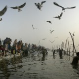 The Ardh Mela is celebrated on the banks of the sacred Hindu riv
