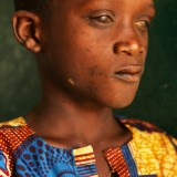 A young visually impaired boy in Sierra Leone.