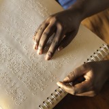 Braille at a school in Malawi.