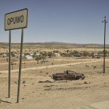 The road to Opuwo, Kunene region, where many Angolan migrants have settled after migrating away from the drought in their homeland.