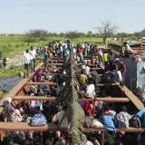 South Sudanese that have returned from the war in Sudan are packed on to a boat to begin their long journey along the White Nile to Malakal. From there, many will be flown to the capital Juba. The journey from Renk to Malakal takes between 2 and 3 days.