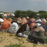 Dugul Camp in Mogadishu which houses flood affected displaced Somali's